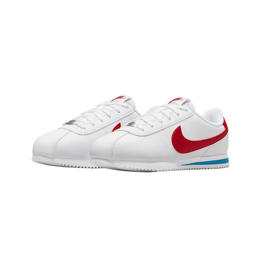 Nike Big Kids’ Cortez Shoes - White-Red DM0950-115