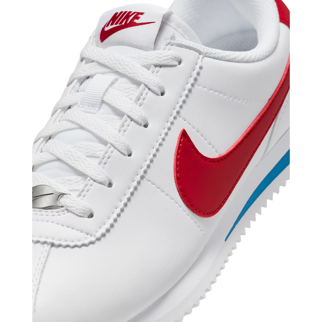 Nike Big Kids’ Cortez Shoes - White-Red DM0950-115