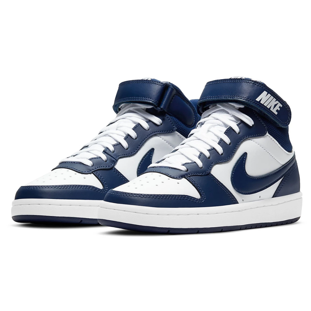Nike Big Kids' Court Borough Mid 2 Shoes CD7782-107