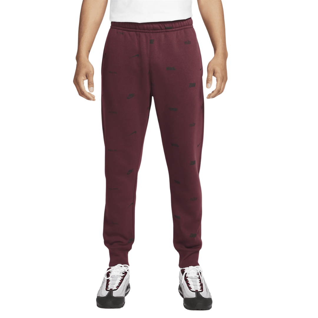 Pantalones de chándal con estampado integral cepillado en la parte posterior para hombre Nike Club Fleece FB7437-681