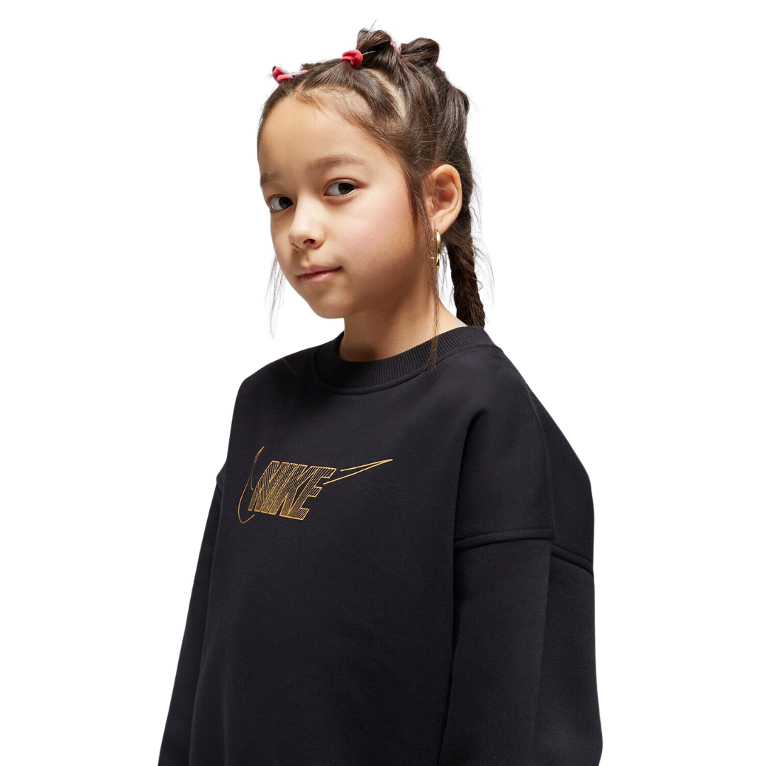 Nike Girls Fleece Club Sweatshirt Black FJ6161-010