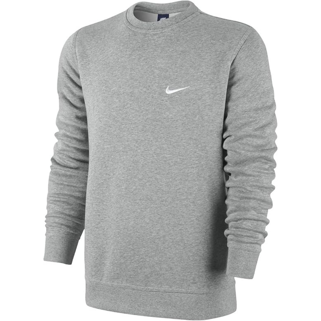 Sweat-shirt Nike Club Swoosh Crew pour homme Noir/Blanc 611467-010