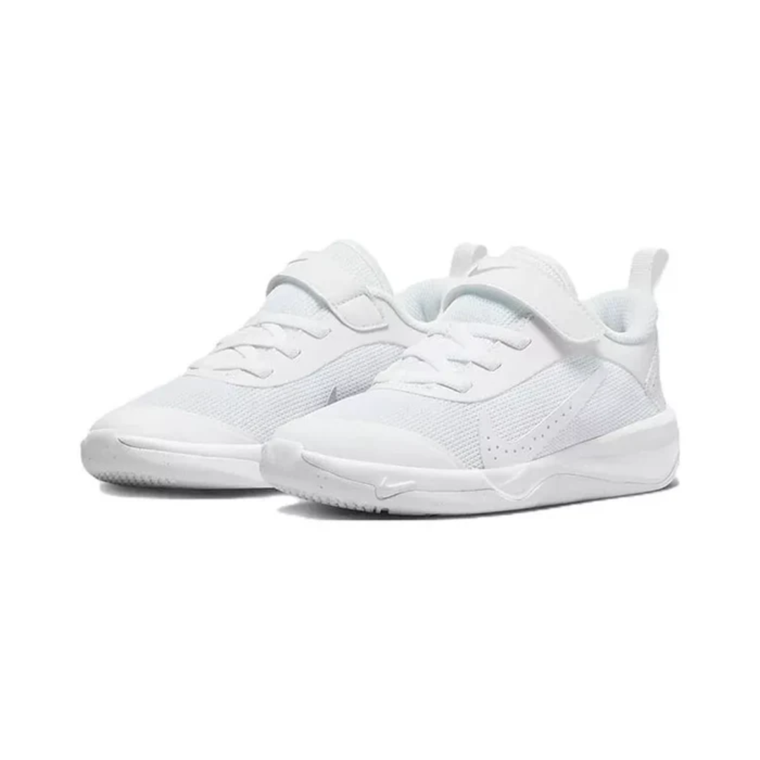 Nike Little Kids' Omni Multi-Court Low White Shoes DM9026-100