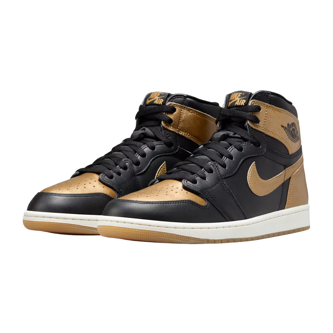Nike Men's Air Jordan 1 High OG “Black and Gold” Shoes DZ5485-071
