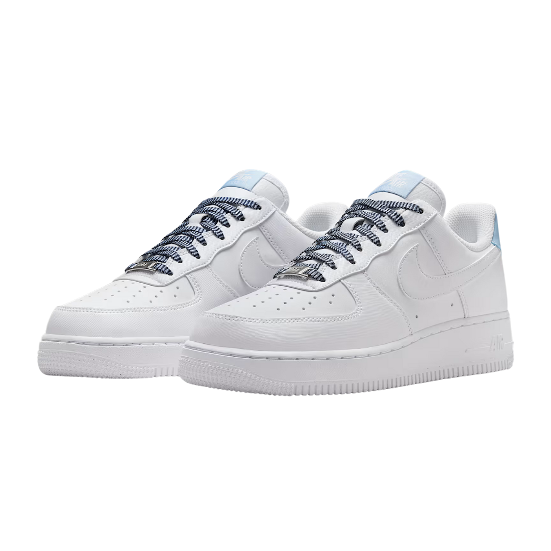 Nike Women's Air Force 1 '07 Shoes White/Light Armory Blue – IB7167-101