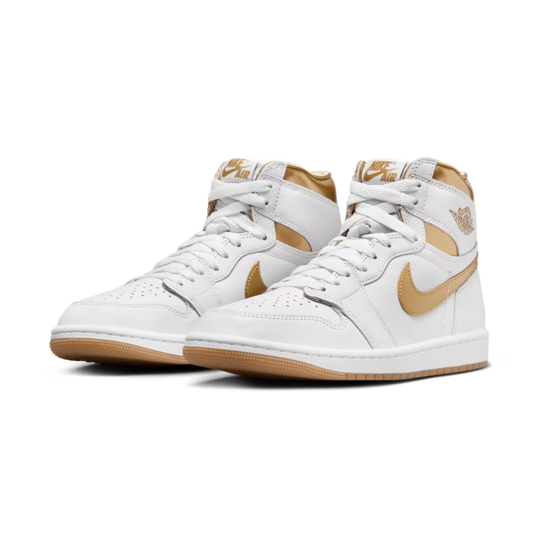 Nike Women's Air Jordan 1 High OG White/Gold Shoes FD2596-107