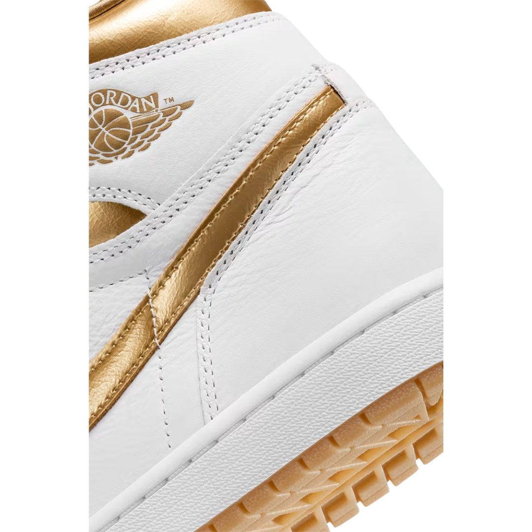 Nike Women's Air Jordan 1 High OG White/Gold Shoes FD2596-107