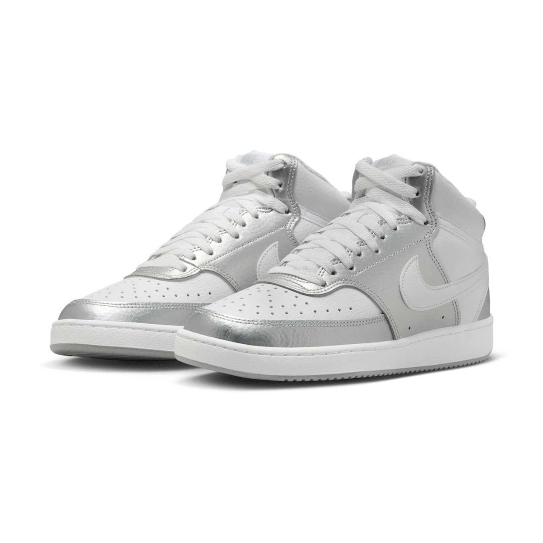 Nike Women’s Court Vision Mid 'Silver Grey' Shoes  – CD5436-108