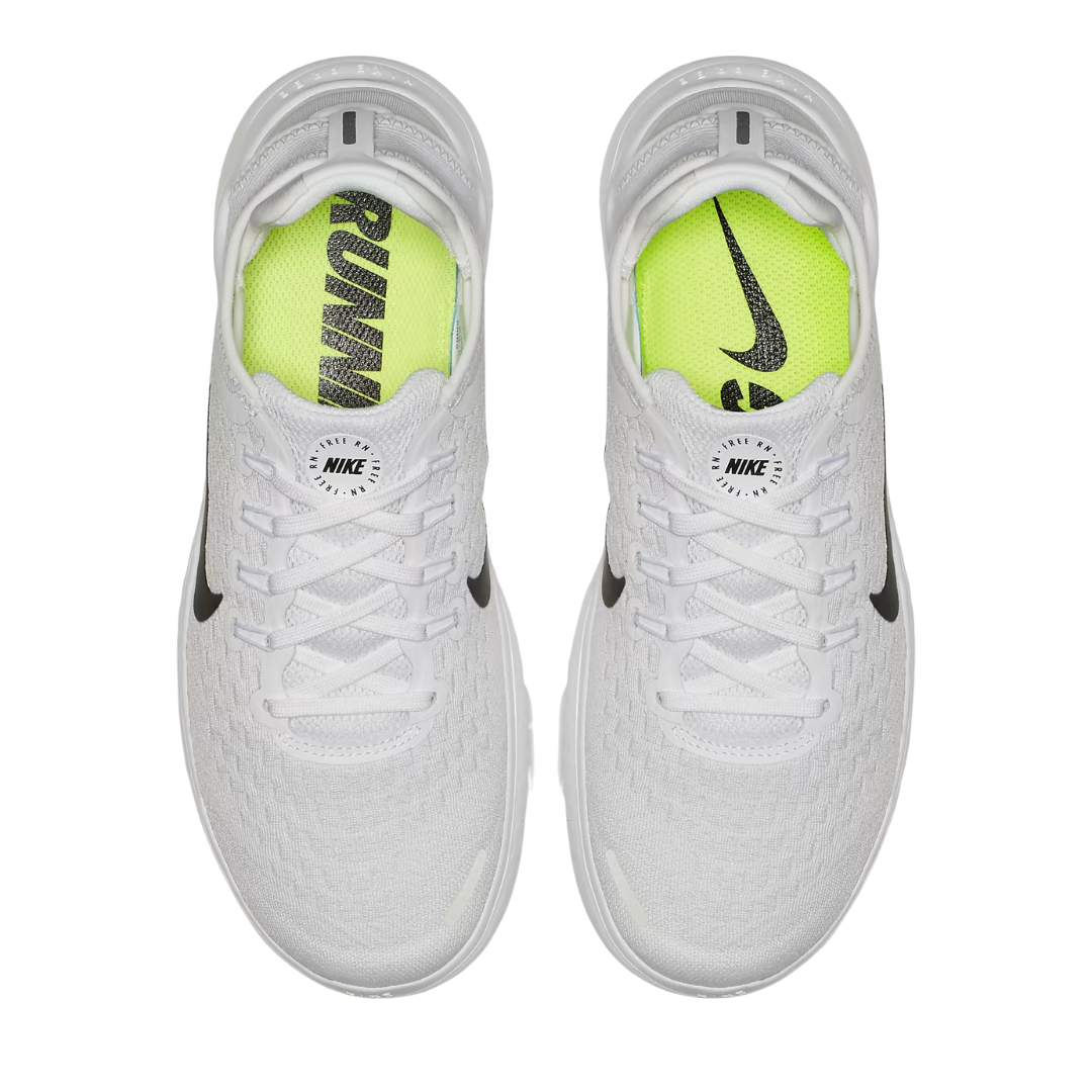 Nike Women’s Free RN 2018 Running Shoes – White/Black 942837-100