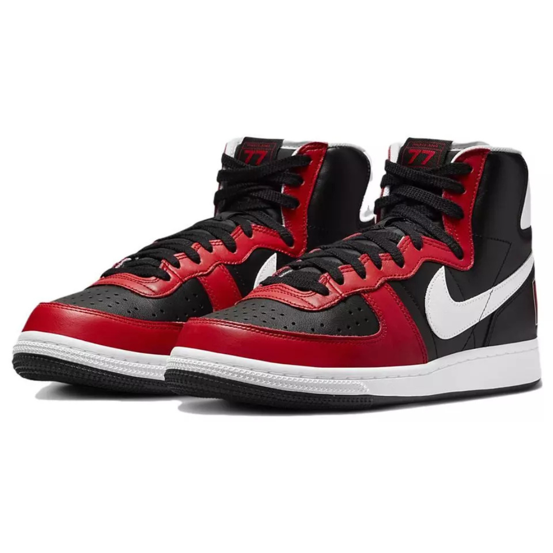 Nike Men's Terminator High FN4442 001 Black/White-University Red