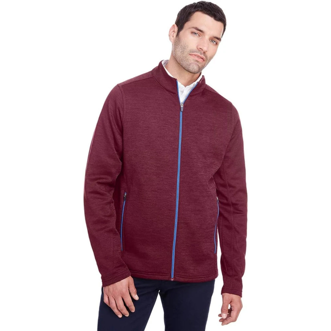North End Men's Full-Zip Jacket Burgundy NE712