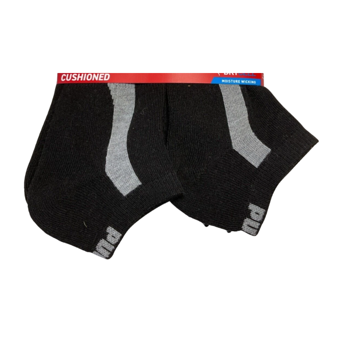 Puma Men's 6 Pack Assorted Low Cut Socks Black- 1603-68633-0723