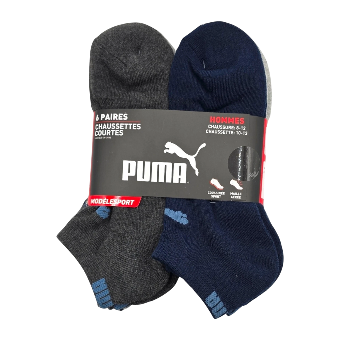 Puma Men’s Low-Cut No-Show Socks – 6-Pair Multicolor