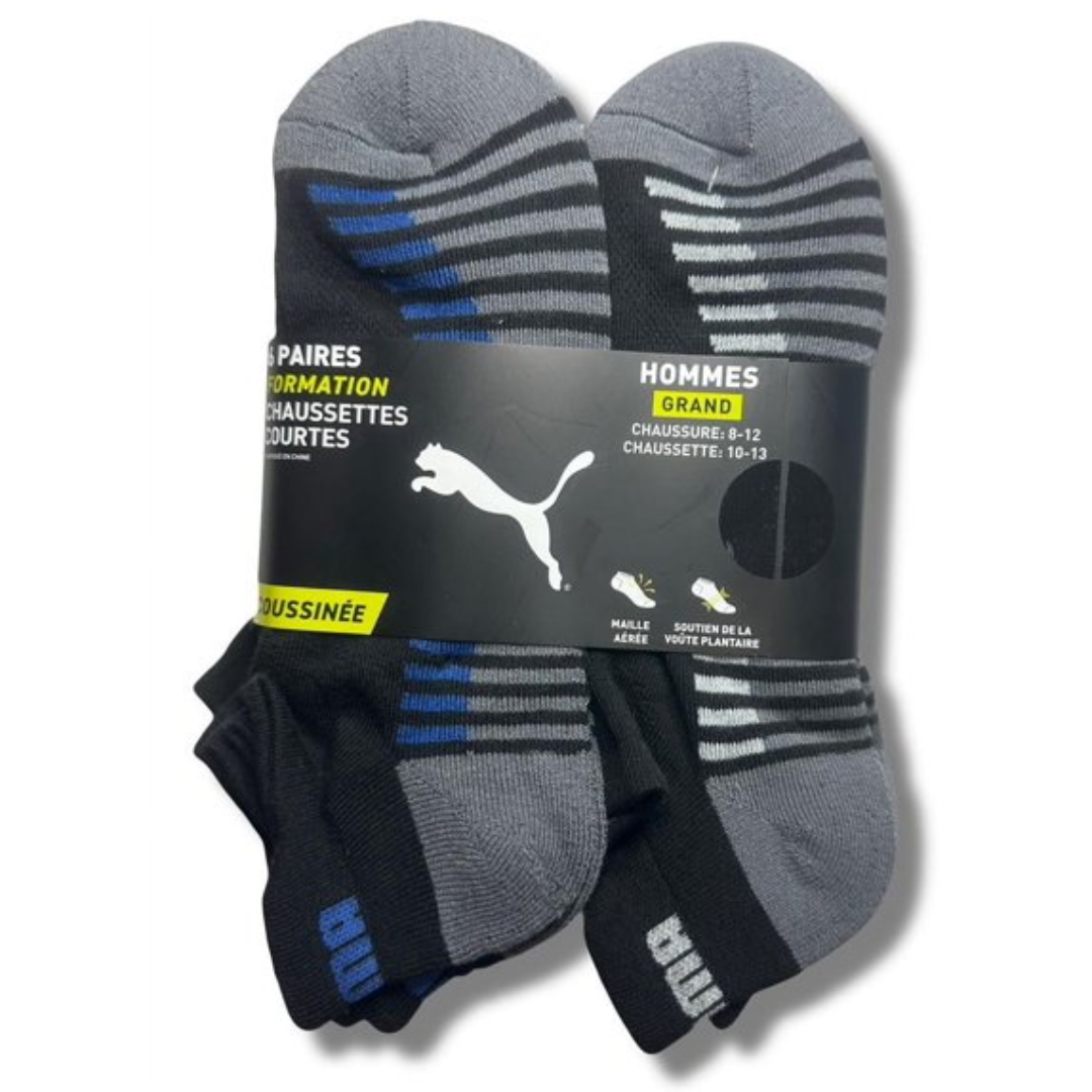 Puma Men's Low Cut 6 Pack Cushioned Socks