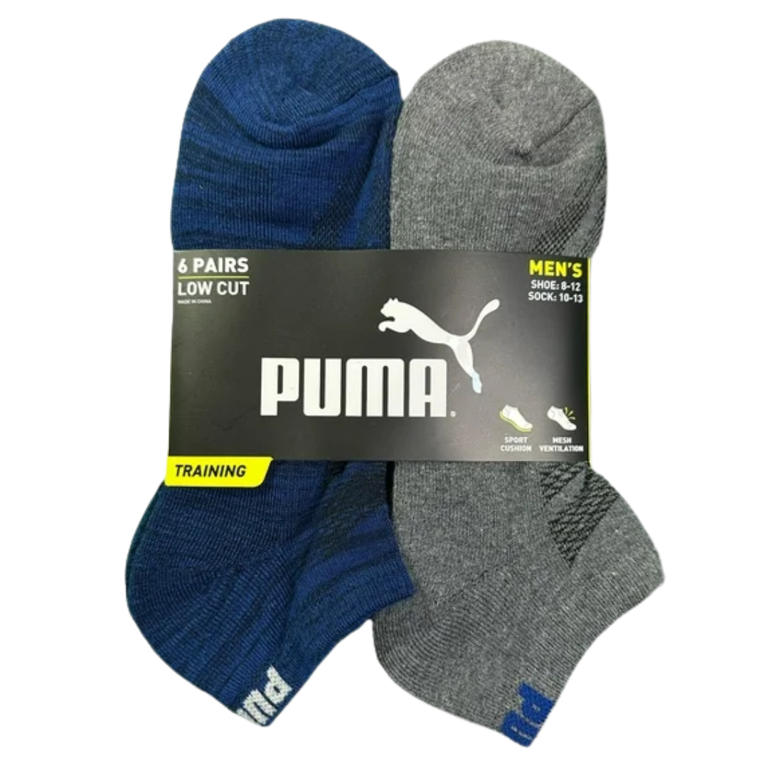 Puma Men's Low Cut 6 Pack Sportstyle Socks