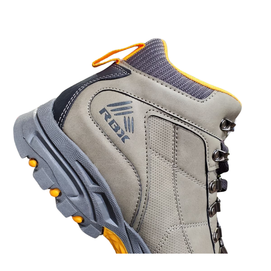 RBX Men's Nitro Work/Hiking Boots – Grey/Yellow EF14526