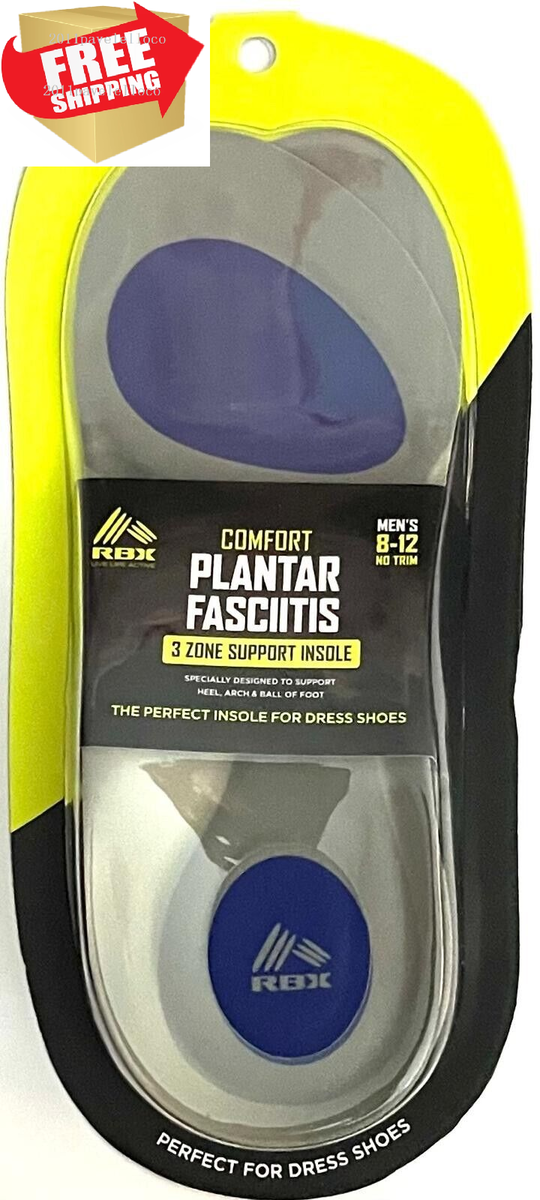 RBX Comfort Plantar Fasciitis 3 Zone Support Size 8-12