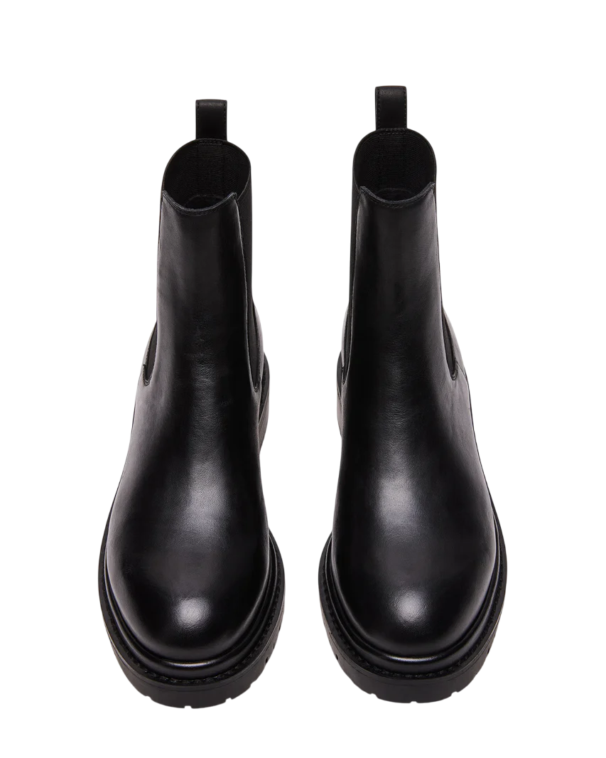 Steve Madden Women's Lorali Black Leather Boots 1824019