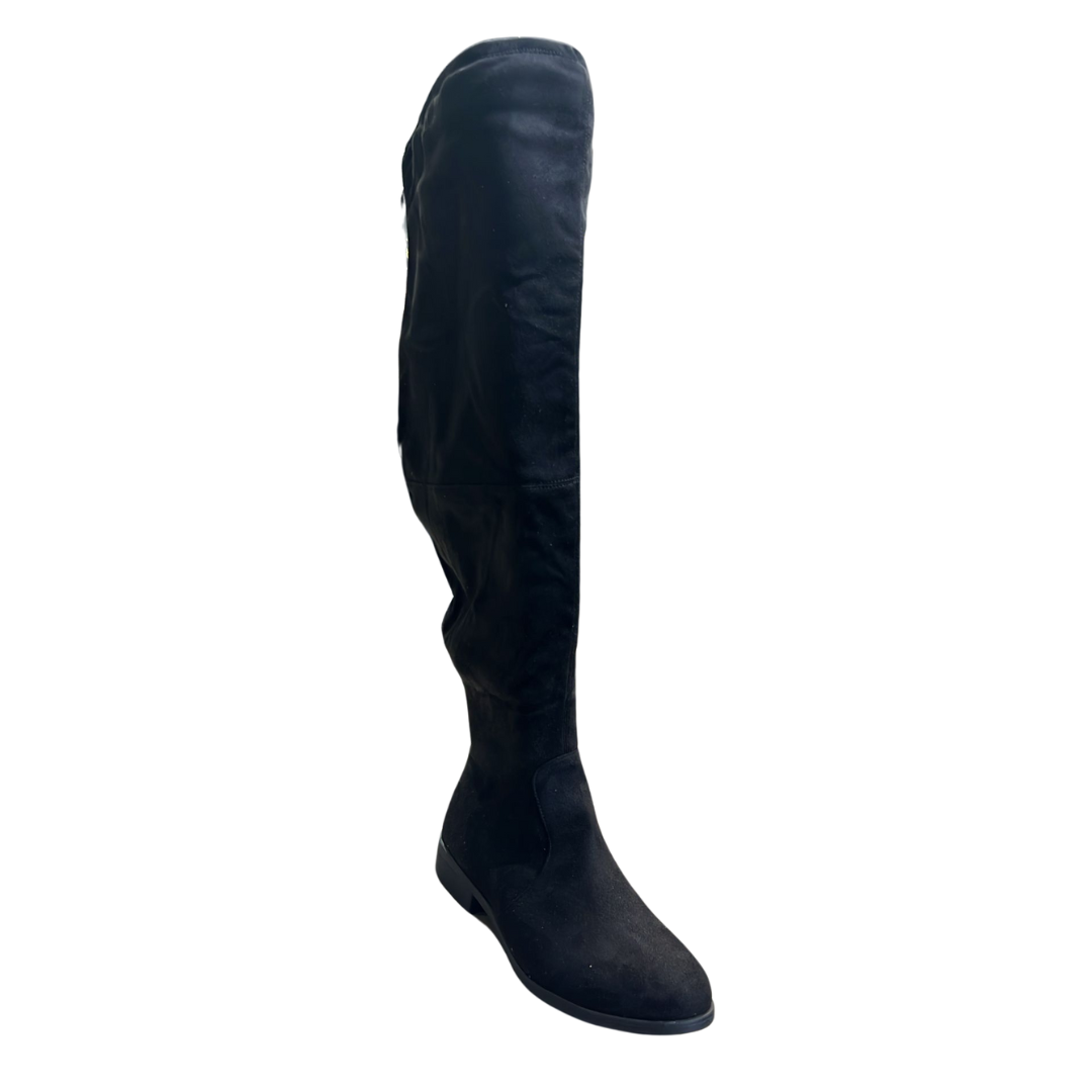 Devon Sport Over the Knee Wide-Calf Boots Black