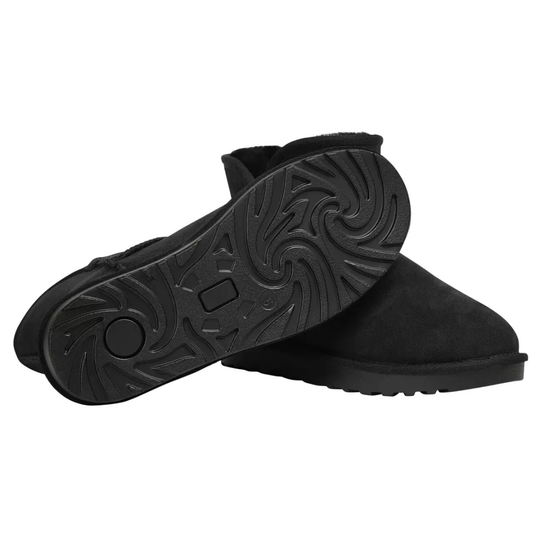 Kirkland Signature Women's Shearling Scalloped Edge Boots Black Itm.1711735