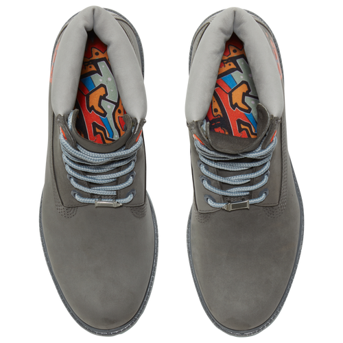 Timberland Mens 6 Premium Graphic Hip Hop Boots Grey Multi Size 11.0