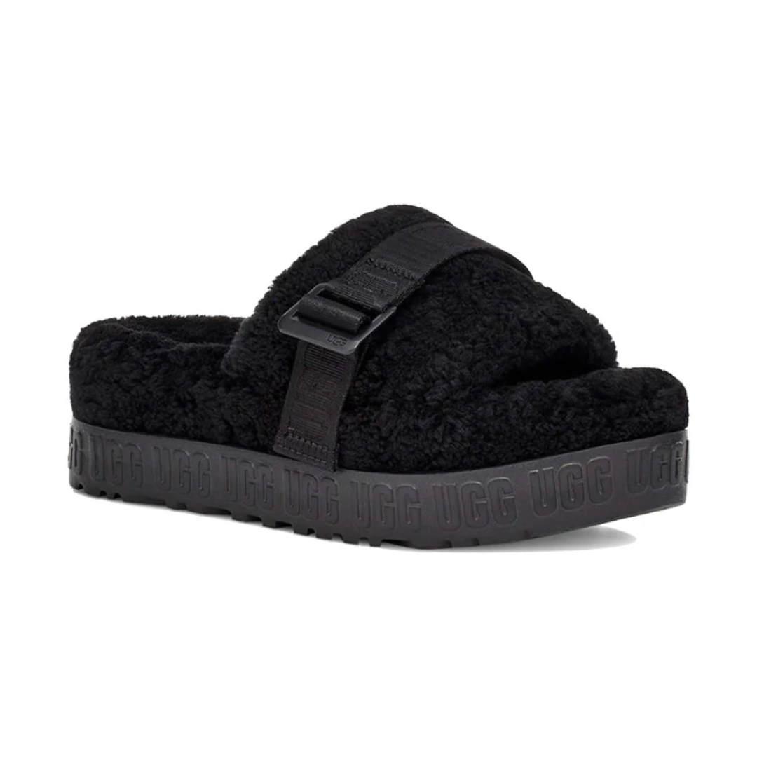 UGG Women's Fluffita Black Platform Slippers – 113475