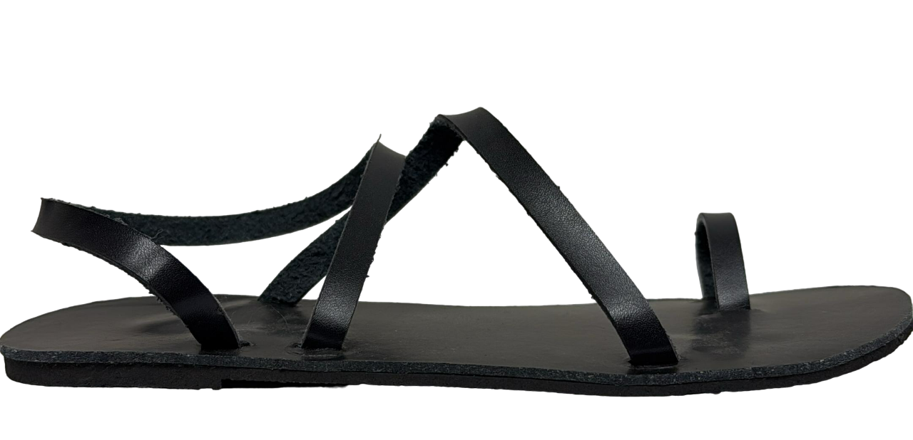 Sandalia casual negra para mujer