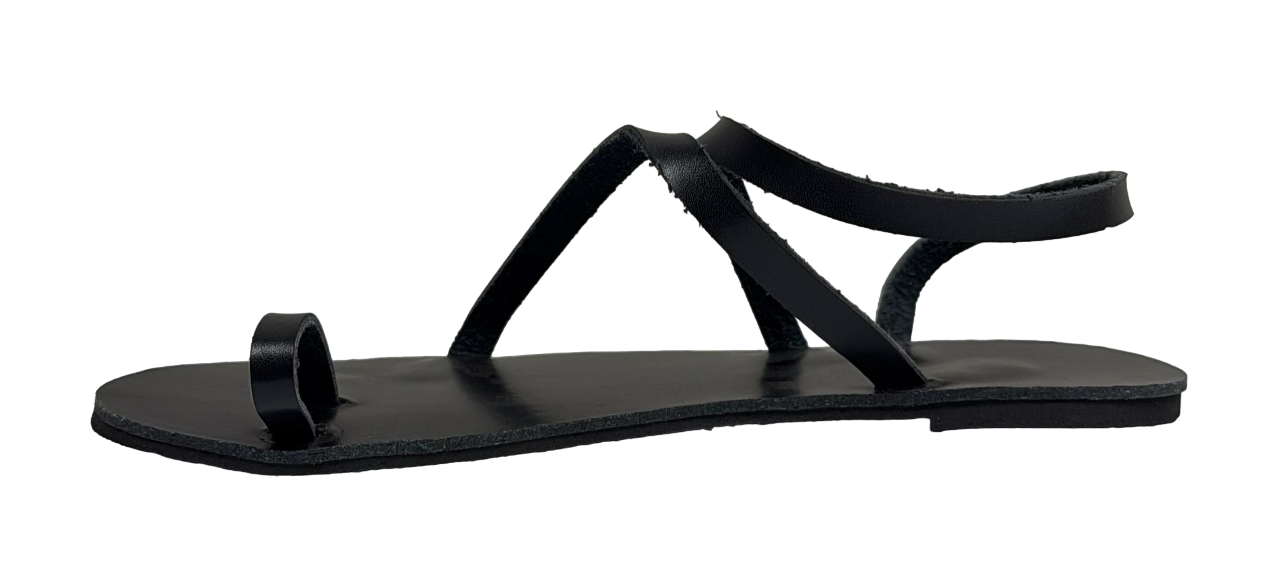 Sandalia casual negra para mujer