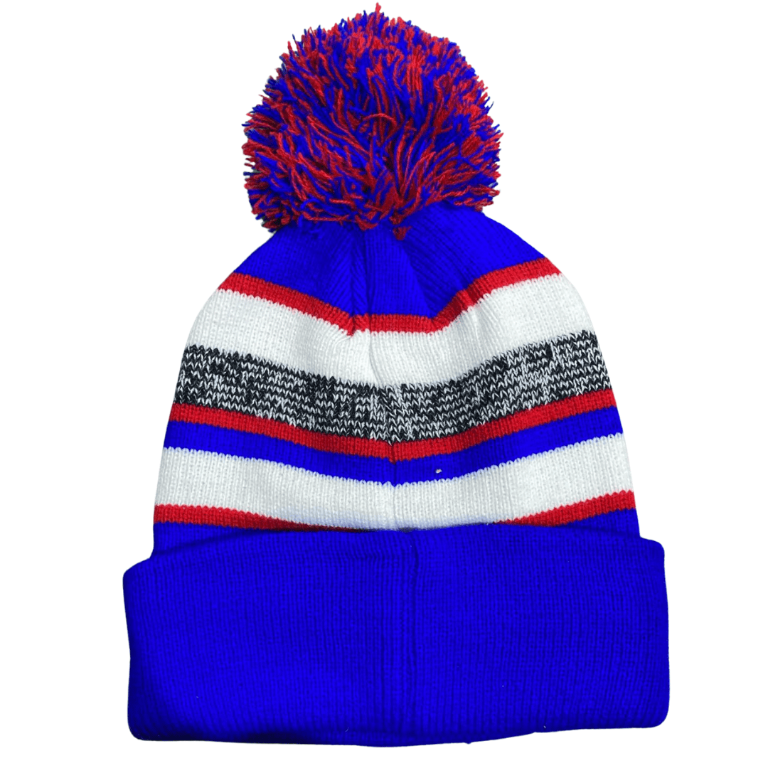 Premium Headwear Unisex Pom Pom II Sapphire/Red-White