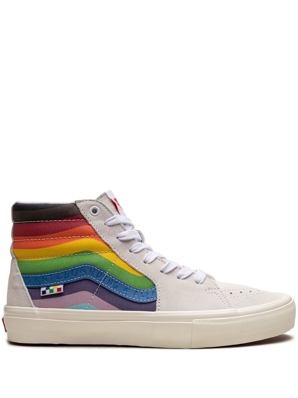 Zapatillas de skate Vans High Top White Rainbow 500714