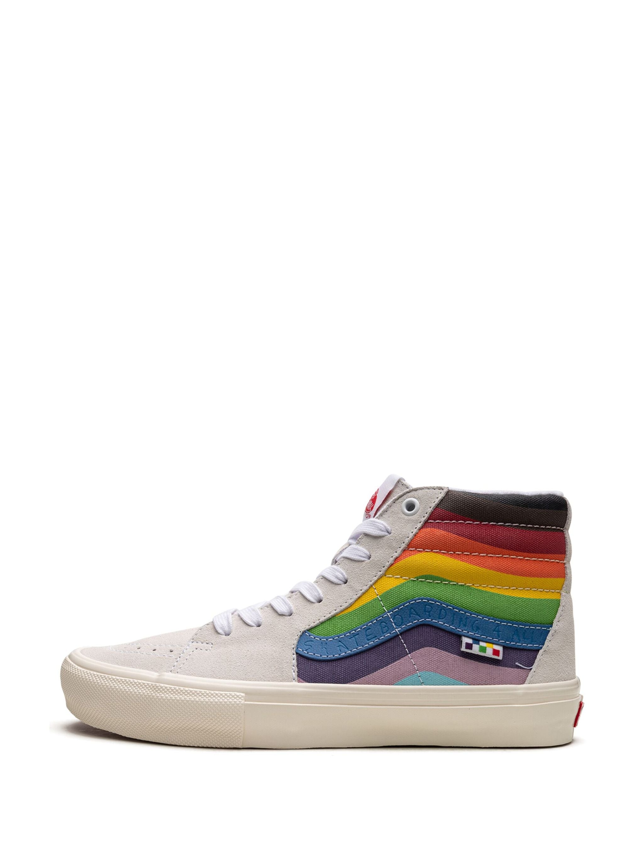 Zapatillas de skate Vans High Top White Rainbow 500714