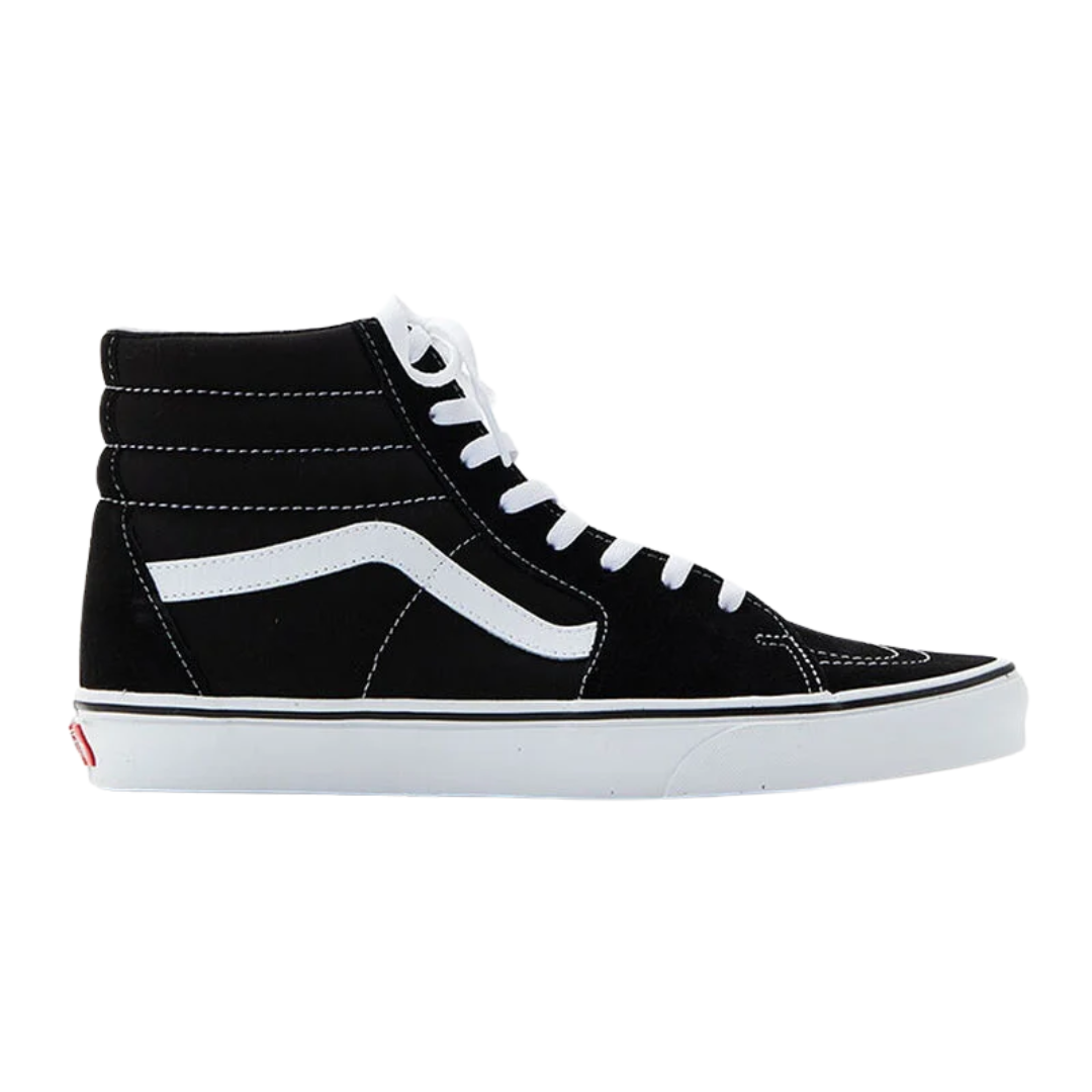 Vans Men's Sk8 Hi Canvas  Black & White Shoes