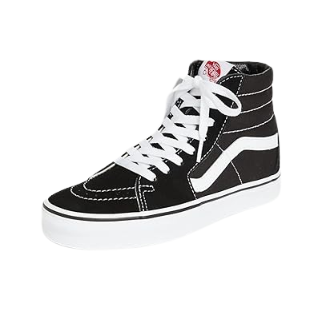 Vans Men's Sk8 Hi Canvas  Black & White Shoes