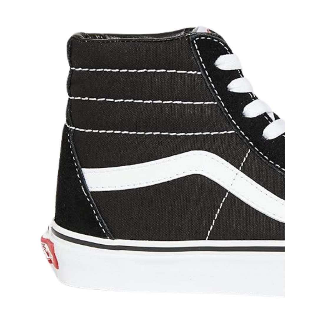 Vans Men's Sk8 Hi Canvas  Black & White Shoes