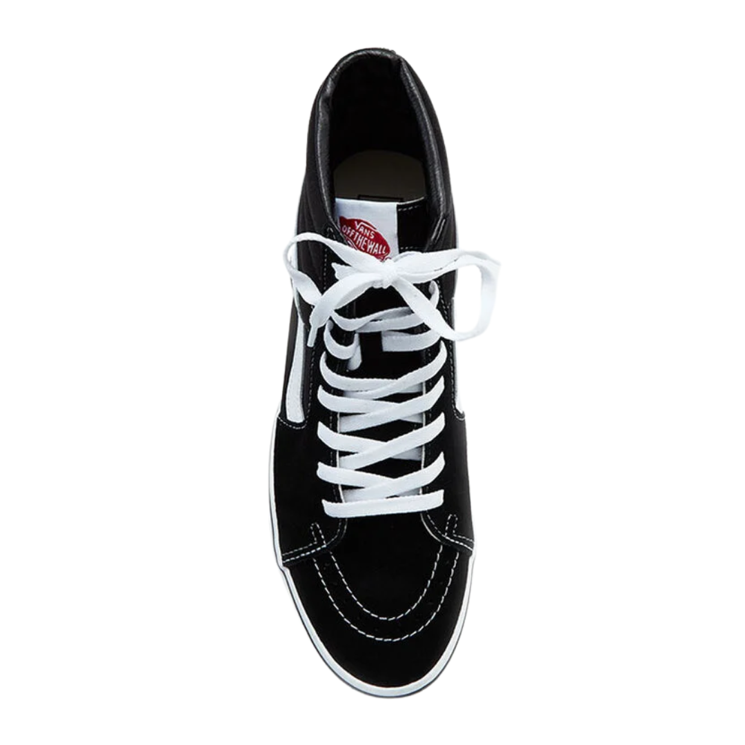 Vans Men's Sk8 Hi Canvas  Black & White Shoes