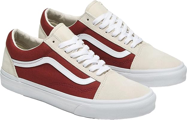 Zapatillas Vans beige y granate 507698