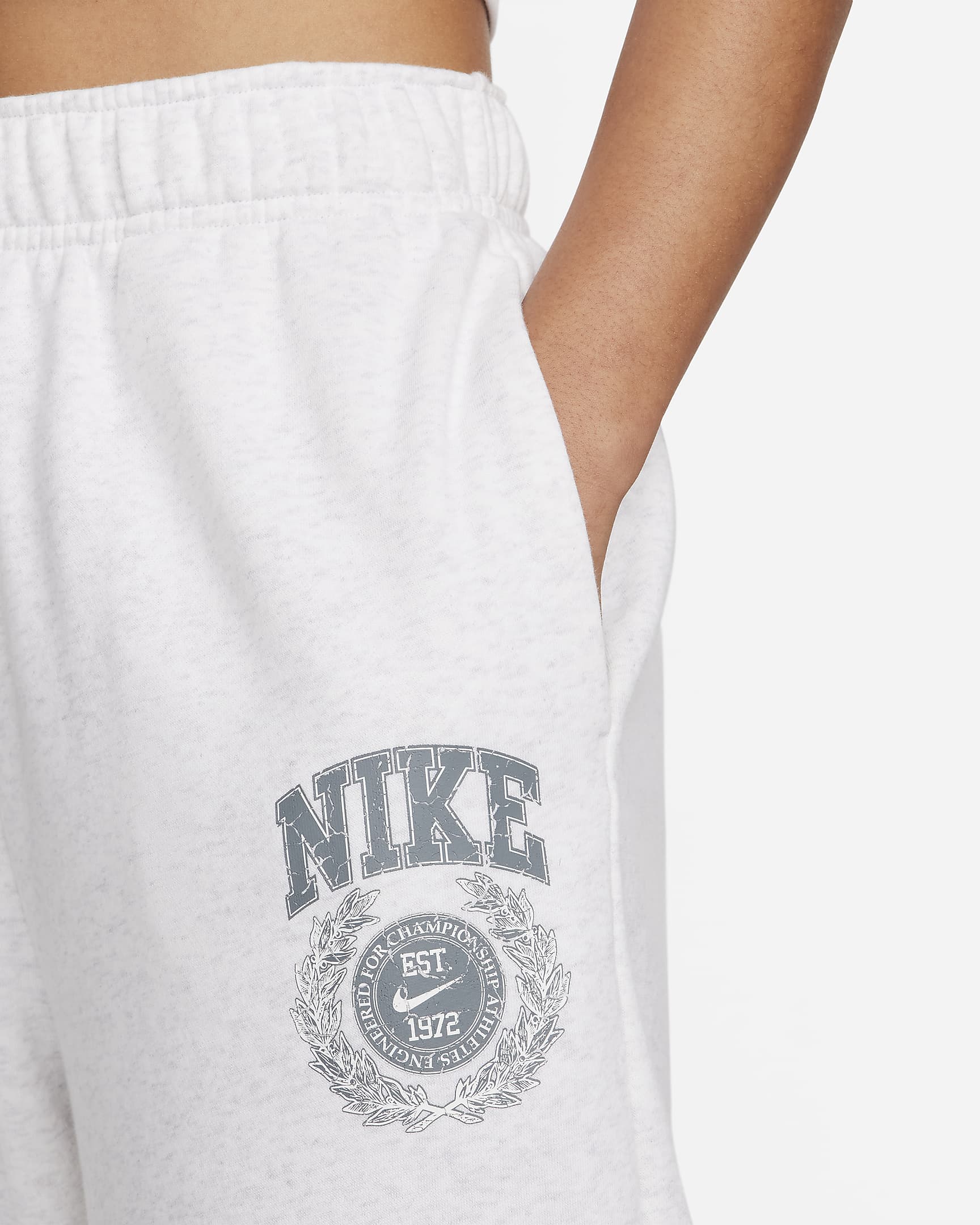 Pantalon de survêtement taille mi-haute en polaire Nike Sportswear Club pour femme HF4505-051 