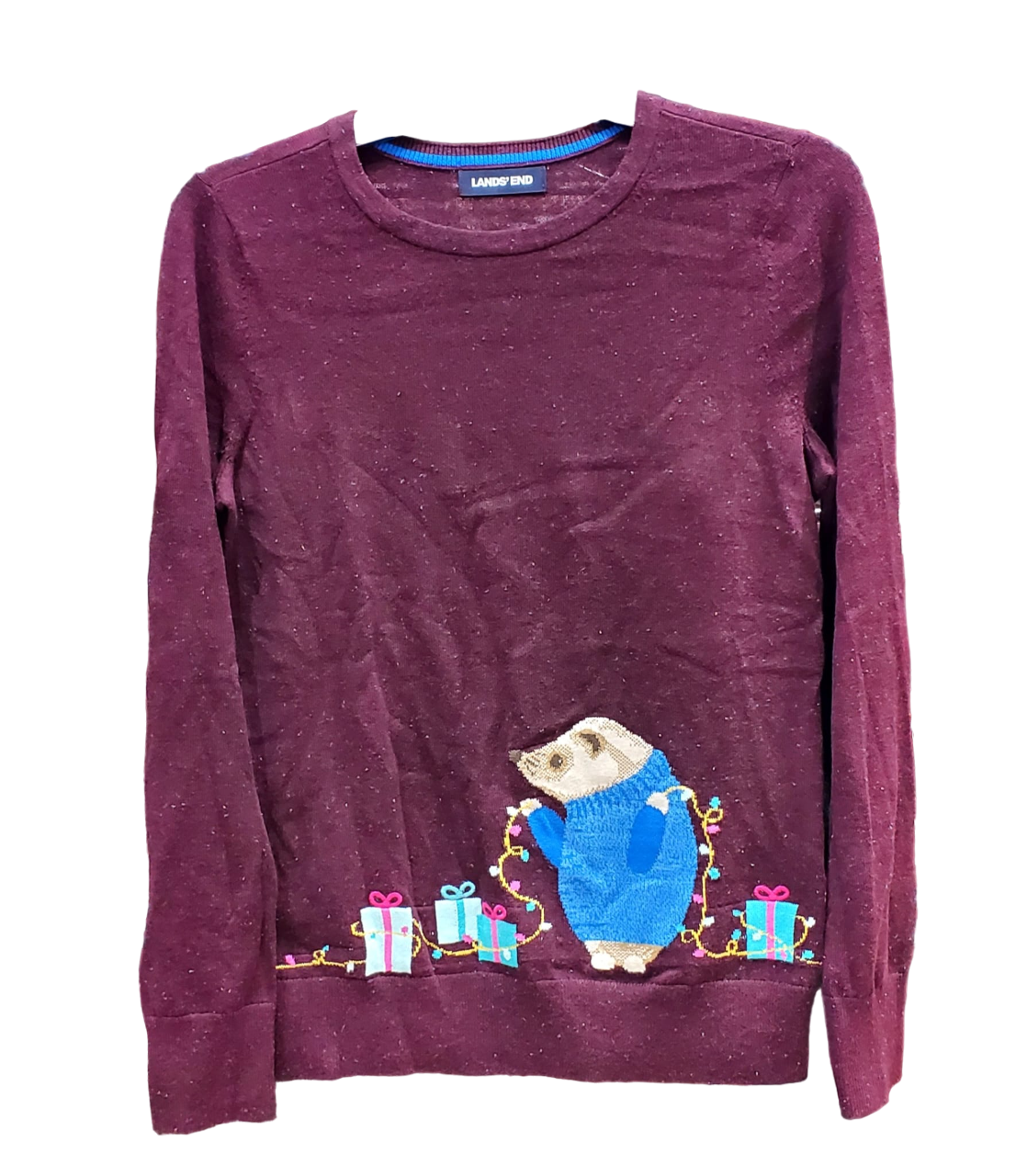 Pull ras du cou à manches longues pour femme de Lands End