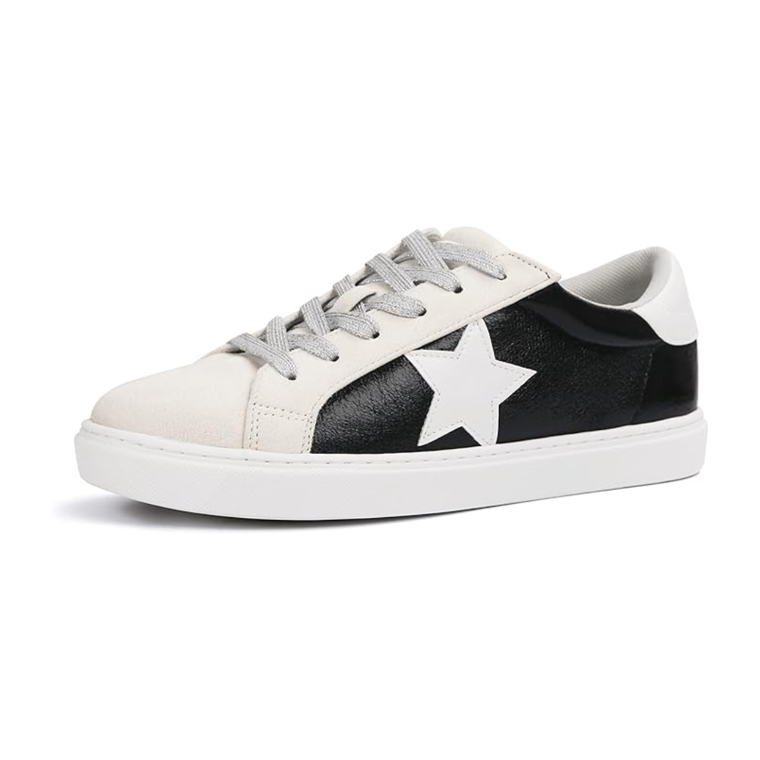 Women's Fashion Star Sneaker Low Top Lace-Up Shoes