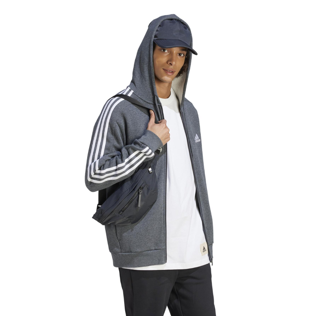 adidas Men’s Essentials Fleece 3-Stripes Full-Zip Hoodie - IJ6480