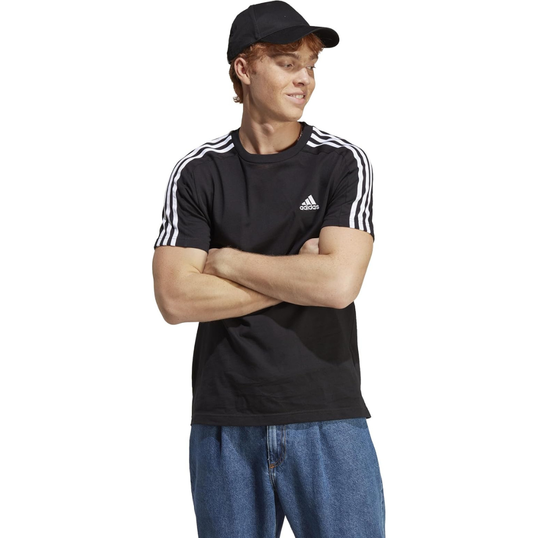 Adidas Men's Essentials Single Jersey 3-Stripes T-Shirt