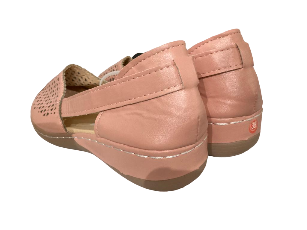 Pink & Beige Geometric Women's Loafer