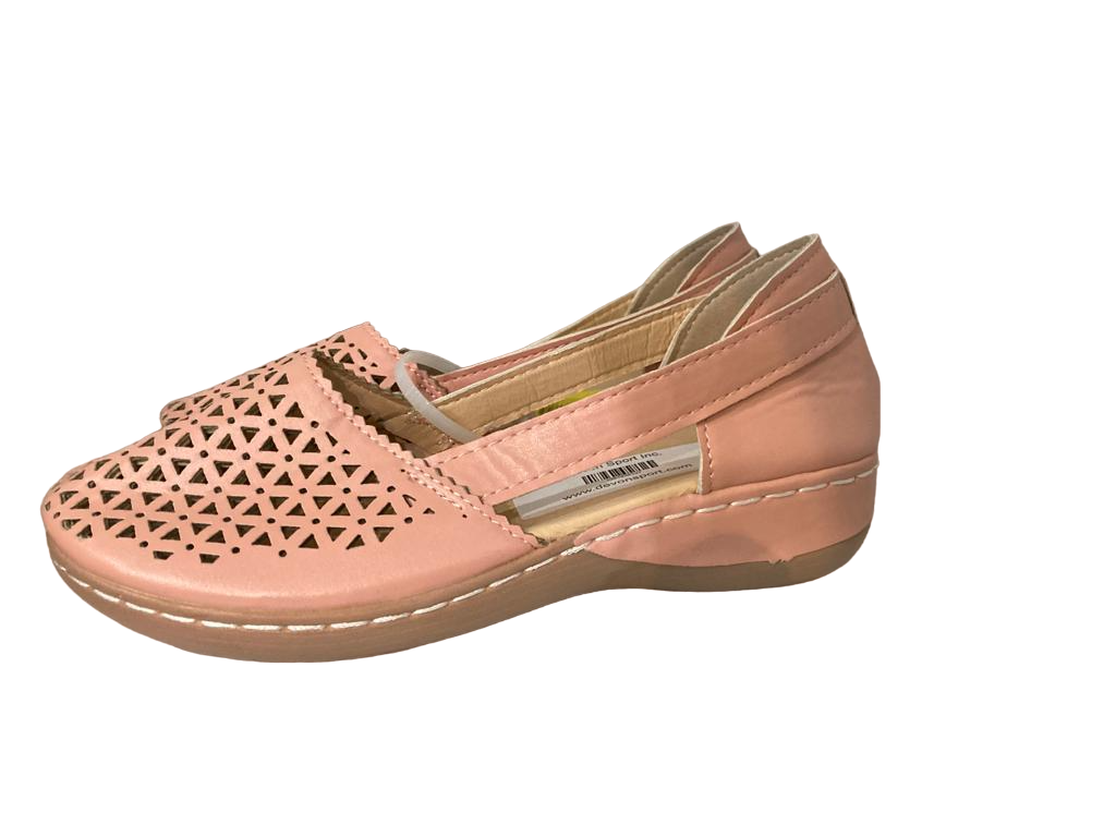 Pink & Beige Geometric Women's Loafer