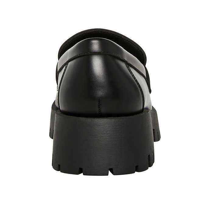 Steve Madden Course Black Ladies Lug Loafer