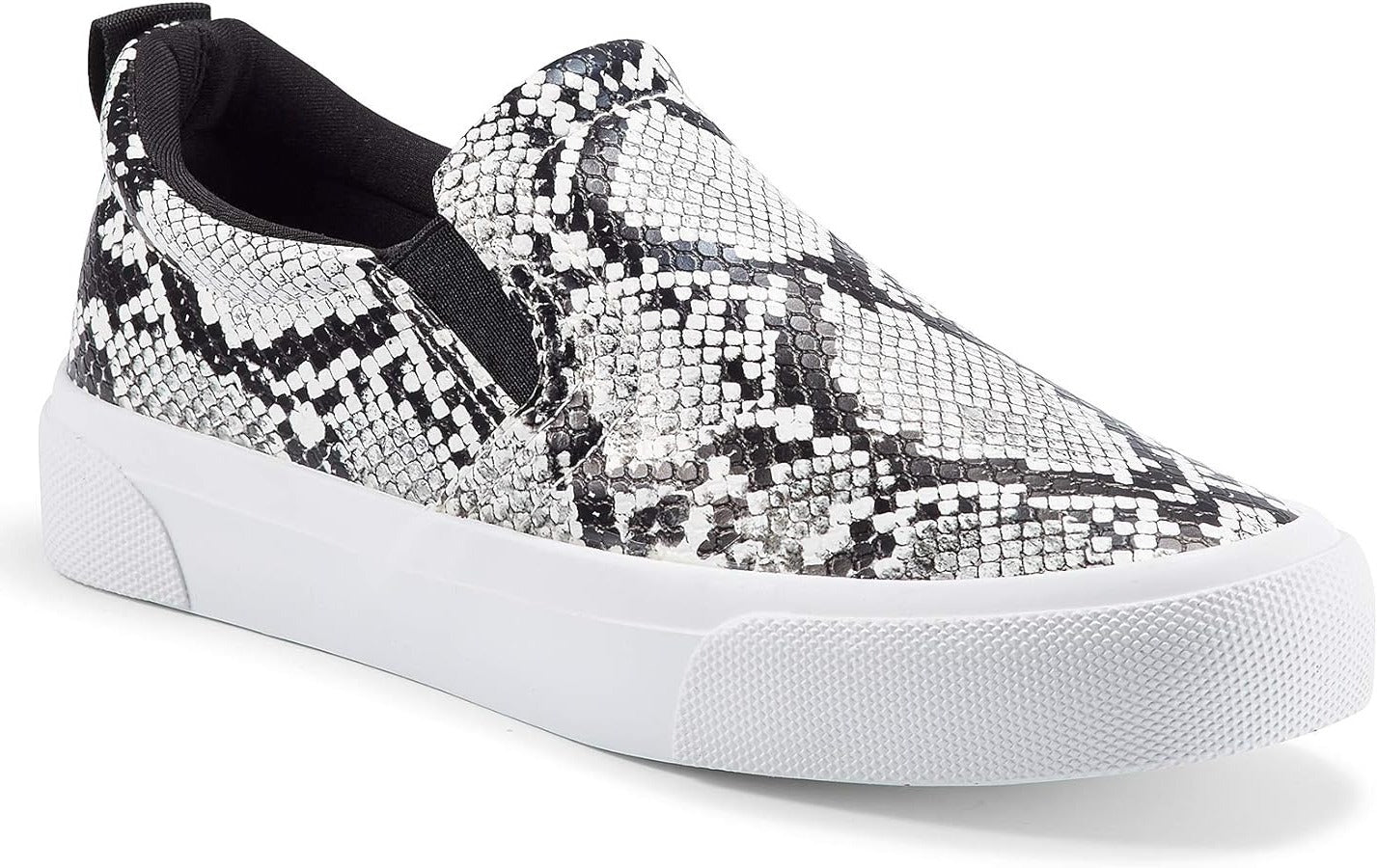 Zapatillas deportivas sin cordones con estampado de serpiente para mujer