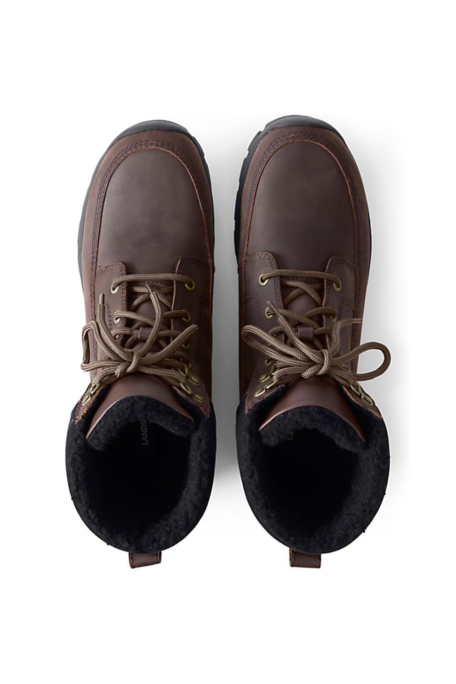 Botas de nieve con aislamiento de cuero para todo tipo de clima para hombre de Lands' End