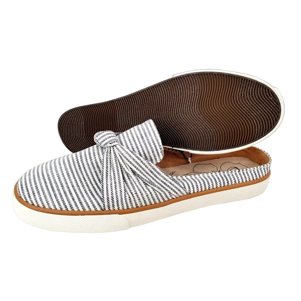 Margaritaville Ladies Knotted Mule Grey/White Slip On Shoes