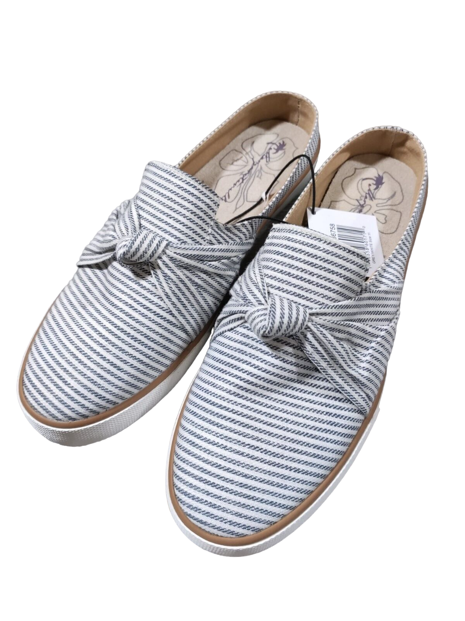 Margaritaville Ladies Knotted Mule Grey/White Slip On Shoes