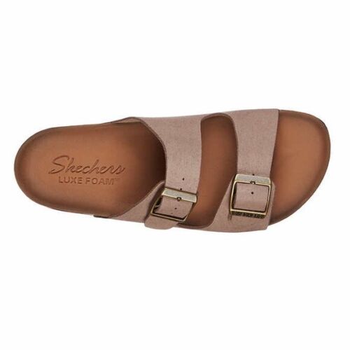 Sandalia Skechers Luxe Fresh Spirit con dos tiras y plantilla cómoda para mujer