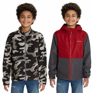 Chaqueta ligera 3 en 1 para niños de Eddie Bauer, color chile
